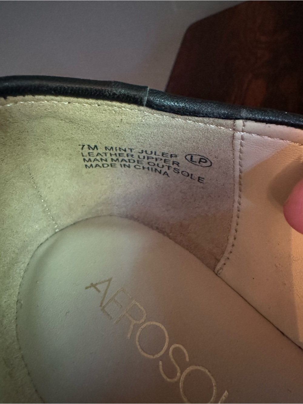 AEROSOLES Black and Cream Animal Print Ballet Flats - Picture 5 of 5